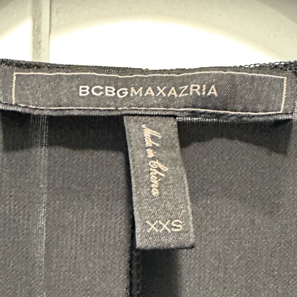 BCBGMaxAzria Black Ruched Long Sleeve Dress - Picture 8 of 8